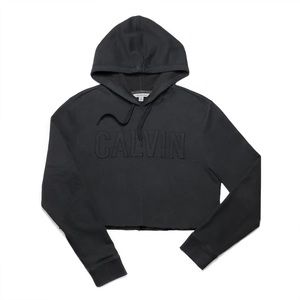 Calvin Klein Embroidered Logo Crop Hoodie '
